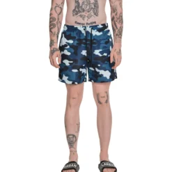 Urban Classics Camo - Uimashortsit, blue camo