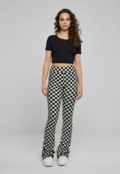Urban Classics Checked Boot Cut - Leggingsit