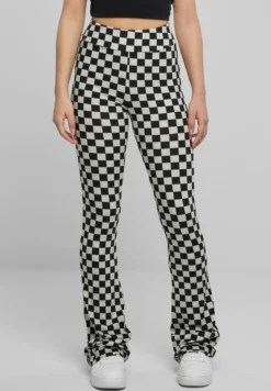 Urban Classics Checked Boot Cut - Leggingsit
