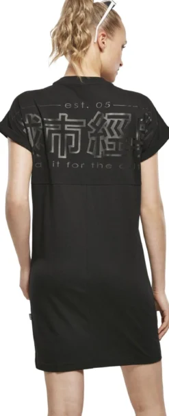 Urban Classics Cut On Sleeve Printed - Naisten T-paitamekko