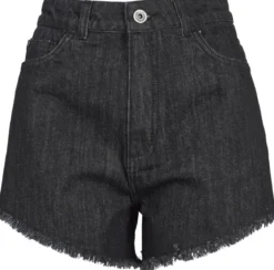 Urban Classics Denim - Hotpantsit, musta