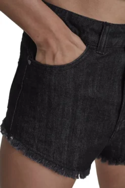 Urban Classics Denim - Hotpantsit, musta