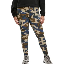 Urban Classics High Waist Camo Tech- leggingsit, summerolive camo