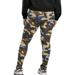 Urban Classics High Waist Camo Tech- leggingsit, summerolive camo