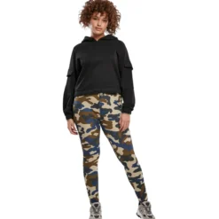 Urban Classics High Waist Camo Tech- leggingsit, summerolive camo