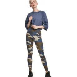 Urban Classics High Waist Camo Tech- leggingsit, summerolive camo