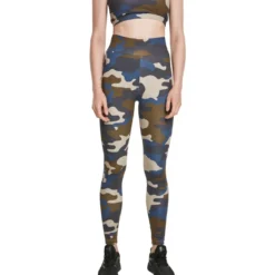 Urban Classics High Waist Camo Tech- leggingsit, summerolive camo