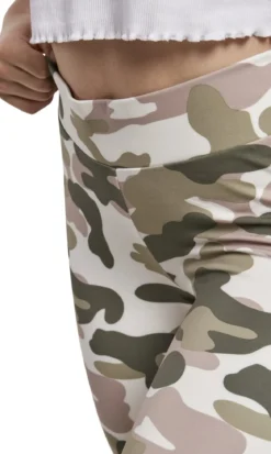 Urban Classics High Waist Camo tech - Pyöräilyshortsit, duskrose