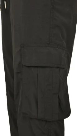 Urban Classics High Waist Crinkle Nylon Cargo Pants -Naisten reisitaskuhousut