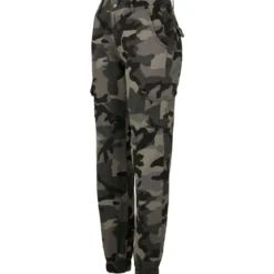 Urban Classics High Waist - Naisten reisitaskuhousut, darkcamo