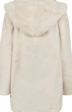 Urban Classics Hooded Teddy - Naisten välikausitakki, luonnonvalkoinen