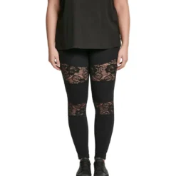 Urban Classics Laces Inset - Legginsit, black