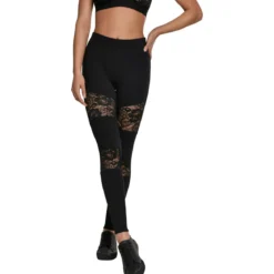 Urban Classics Laces Inset - Legginsit, black