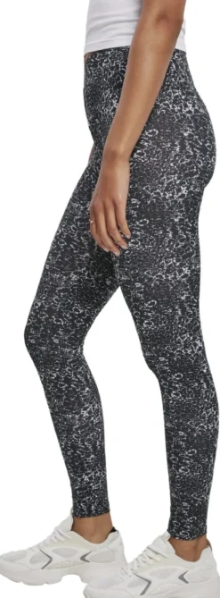 Urban Classics Ladies AOP - Legginsit, black/white