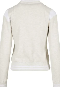 Urban Classics Ladies Inset - Naisten collegetakki, lightgrey white