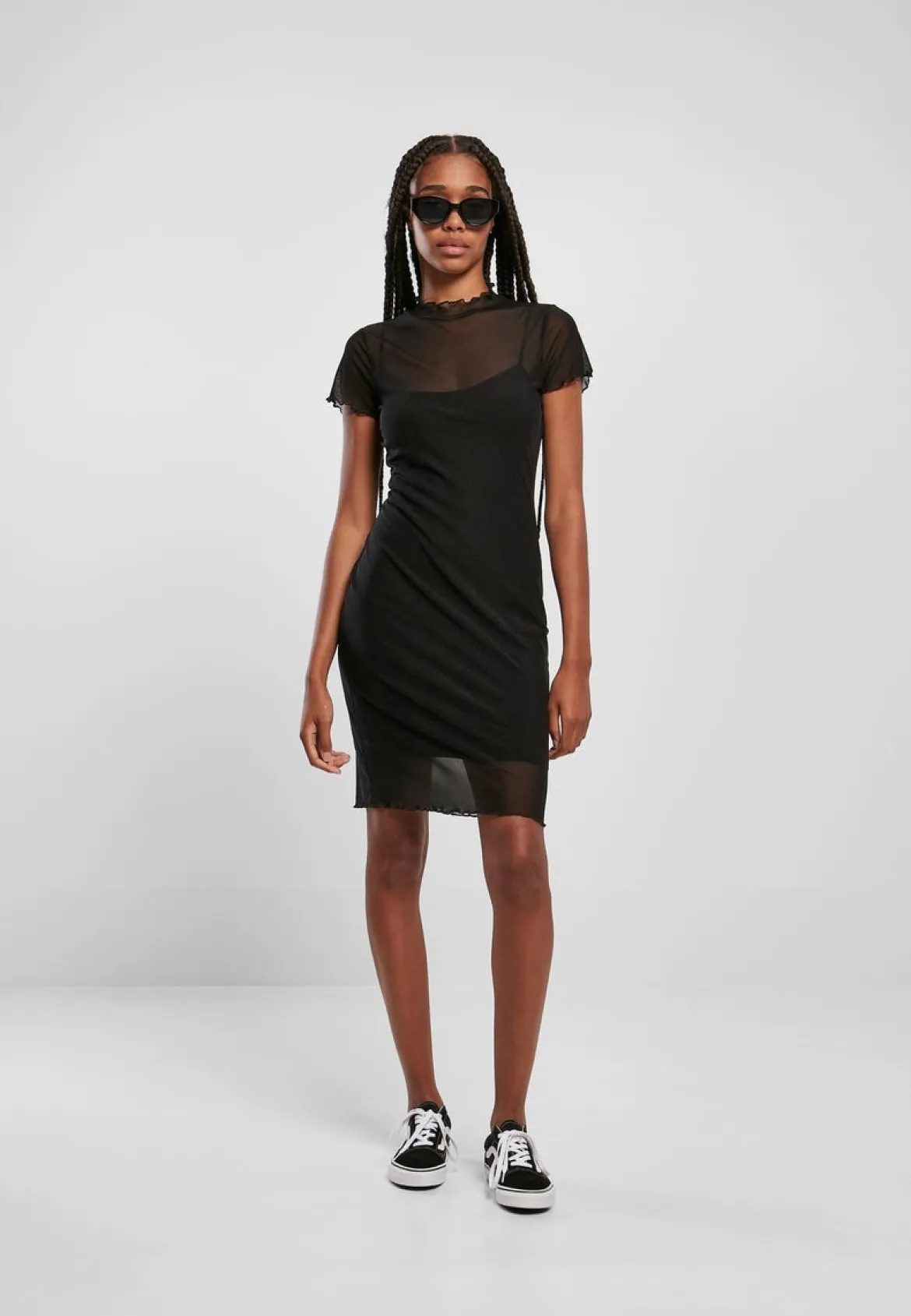 Urban Classics Ladies Mesh Double Layer - mekko
