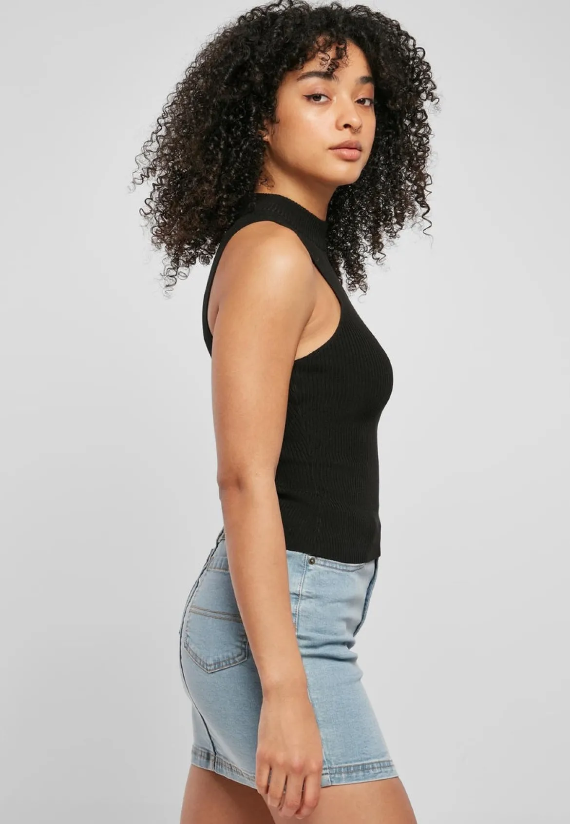 Urban ClassicsLadies Short Rib Knit Turtleneck - toppi