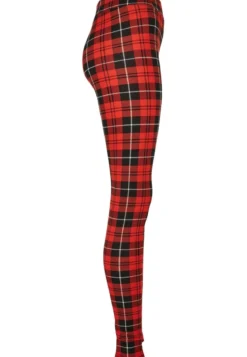 Urban Classics Ladies Soft AOP - Leggings, redcheck