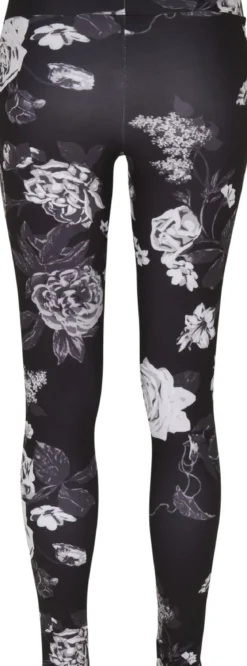 Urban Classics Ladies Tech Mesh AOP - Leggings, darkflower