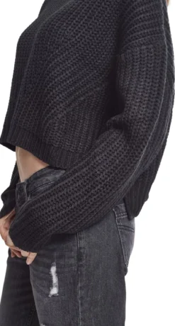 Urban Classics Ladies Wide Oversize - neule, Musta