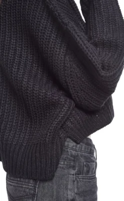 Urban Classics Ladies Wide Oversize - neule, Musta
