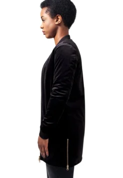 Urban Classics Long Velvet- Naisten välikausitakki