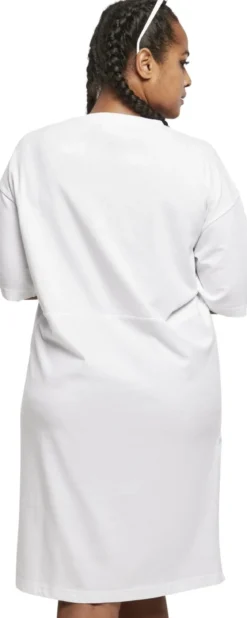 Urban Classics Organic Oversized Slit - Naisten T-paitamekko, valkoinen