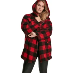 Urban Classics Oversize Check Sherpa - Välikausitakki