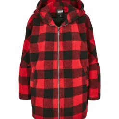 Urban Classics Oversize Check Sherpa - Välikausitakki
