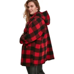 Urban Classics Oversize Check Sherpa - Välikausitakki