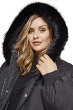 Urban Classics Oversize Faux Fur Puffer - Naisten talvitakki