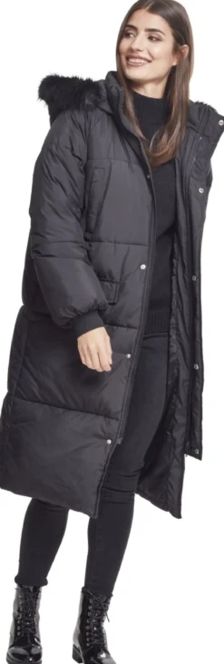 Urban Classics Oversize Faux Fur Puffer - Naisten talvitakki