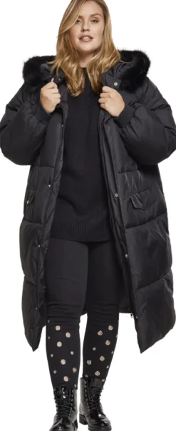 Urban Classics Oversize Faux Fur Puffer - Naisten talvitakki