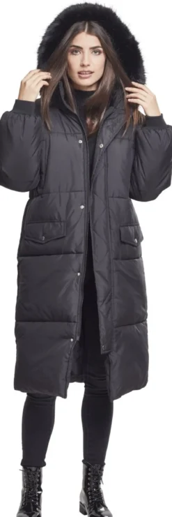 Urban Classics Oversize Faux Fur Puffer - Naisten talvitakki