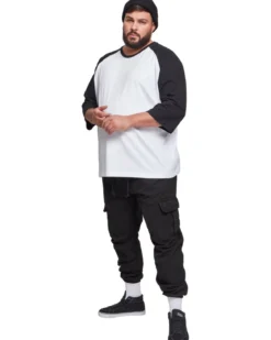 Urban Classics 3/4 - Paita, wht/blk