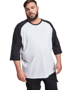 Urban Classics 3/4 - Paita, wht/blk
