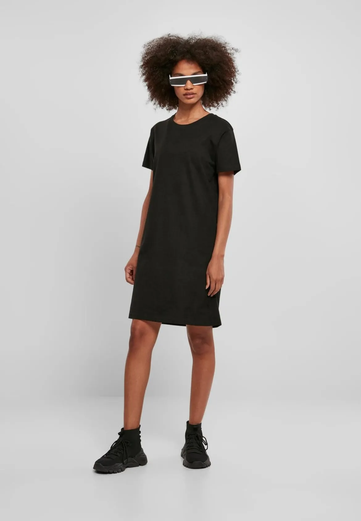 Urban Classics Recycled Cotton Boxy Tee - Naisten mekko, musta