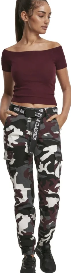 Urban Classics Shoulder Rib - T-paita, viininpunainen