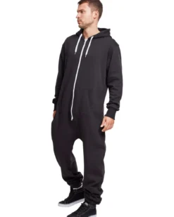 Urban Classics Sweat Jumpsuit - Miesten Collegehaalari, musta