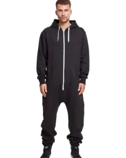 Urban Classics Sweat Jumpsuit - Miesten Collegehaalari, musta