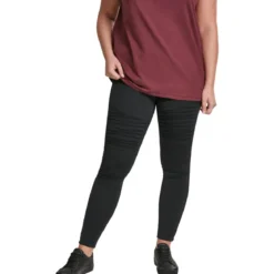 Urban Classics Tech Biker - Leggingsit, musta
