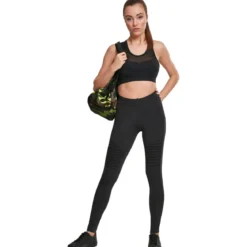 Urban Classics Tech Biker - Leggingsit, musta