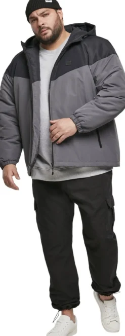 Urban Classics 2-tone Padded Windrunner - Tuulitakki, darkshadow