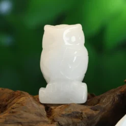 Valkoinen jade - Pöllö, 5cm