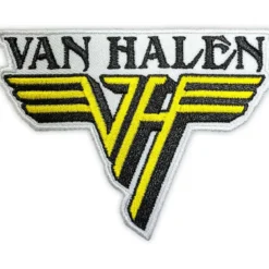Van Halen: Text & Yellow Logo- Kangasmerkki