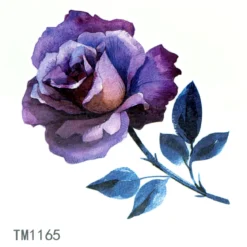 Violetti kukka - Pieni siirtotatuointi