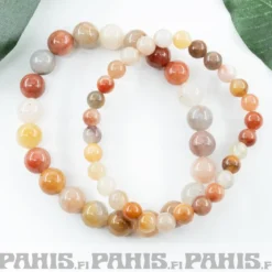 Värikäs Jade –Helmirannekoru