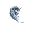 White unicorn - pieni siirtotatuointi