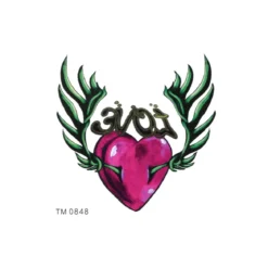 Winged heart - pieni siirtotatuointi