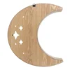 Wooden Crecent Moon - Seinähylly